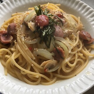 あさりとウィンナーのパスタ